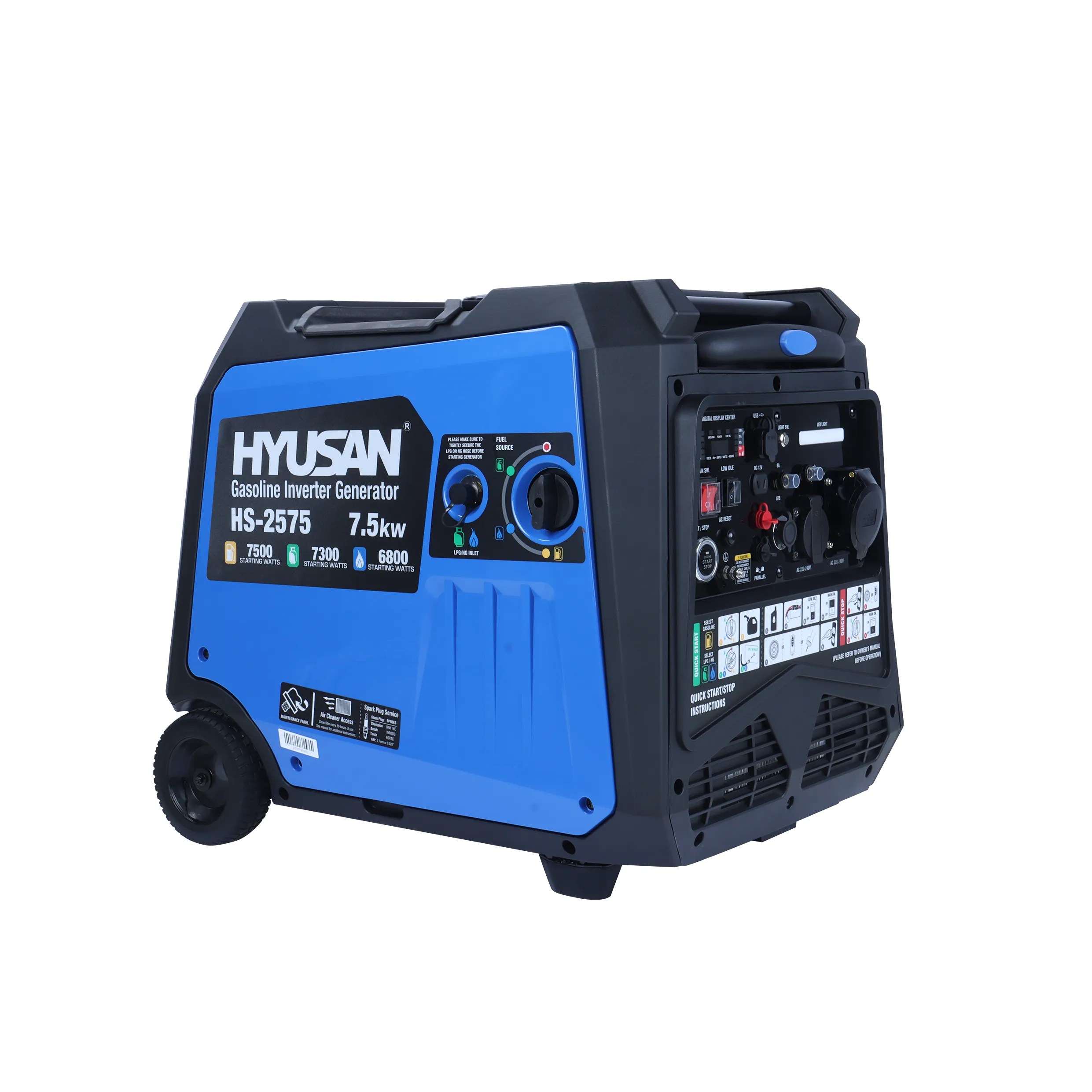 HS-2575_ژنزاتوز سه سوخت هیوسان - ایت ابزار خرید و قیمت موتوربرق سایلنت3سوخت75کیلو وات هیوسان مدل HS-2575 - در ایت ابزار